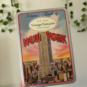 NEW Cavallini Vintage New York Glitter Greetings 12 Assorted Postcards Set